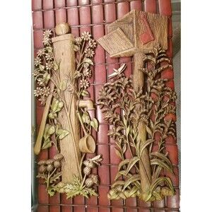 Mid Century Rural Country Mailbox & Water Pump 3D Wall Art Burwood Products